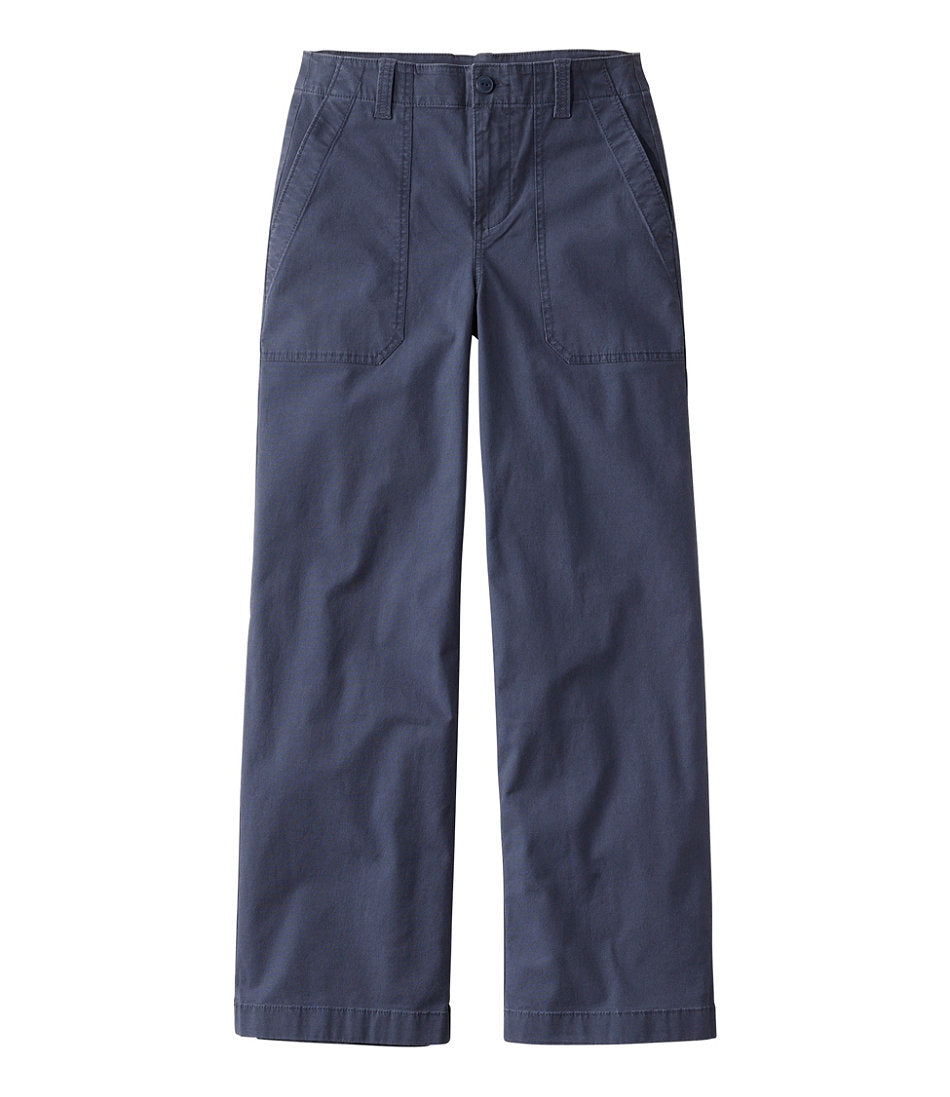 Women's 207 Vintage Cotton Canvas Pants, High-Rise Wide-Leg | L.L.Bean online