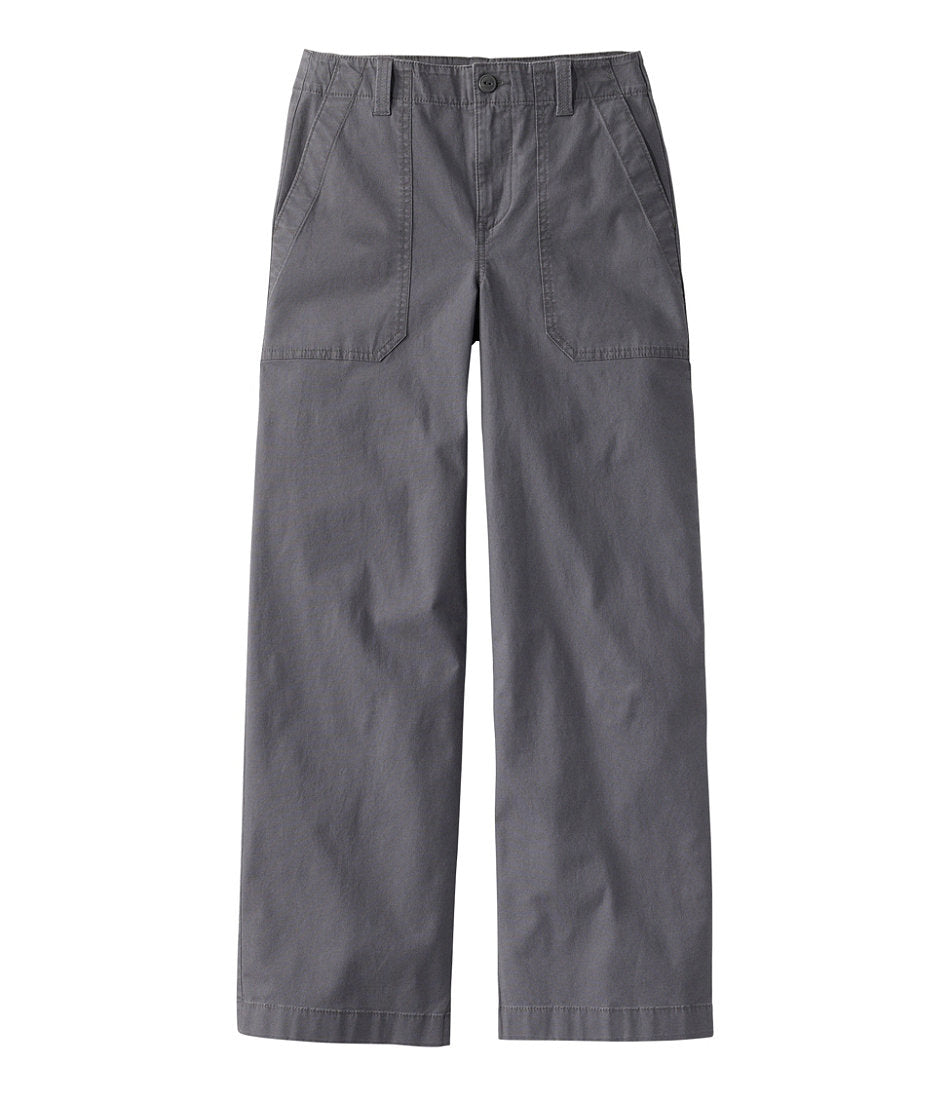 Women's 207 Vintage Cotton Canvas Pants, High-Rise Wide-Leg | L.L.Bean online