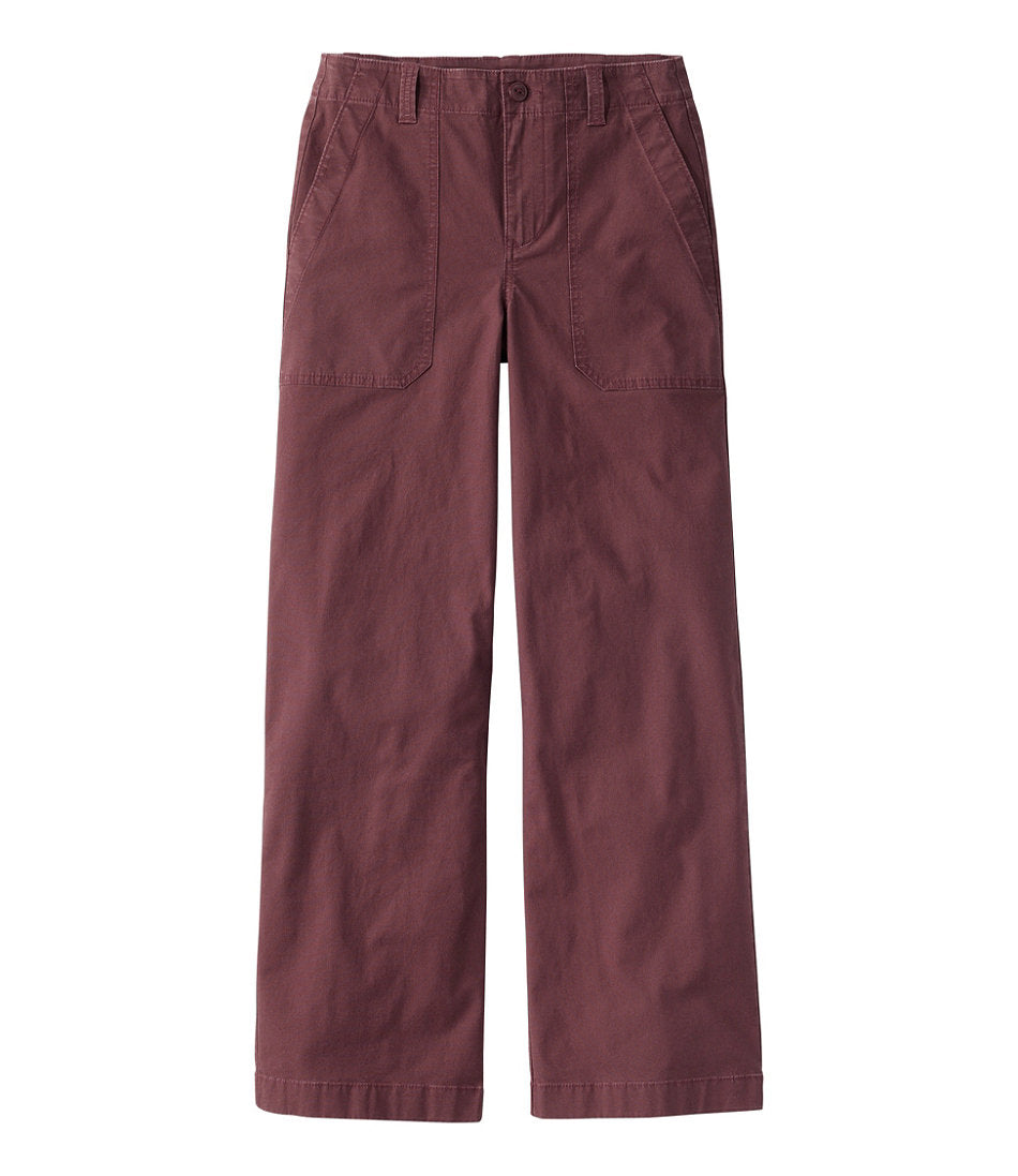Women's 207 Vintage Cotton Canvas Pants, High-Rise Wide-Leg | L.L.Bean online