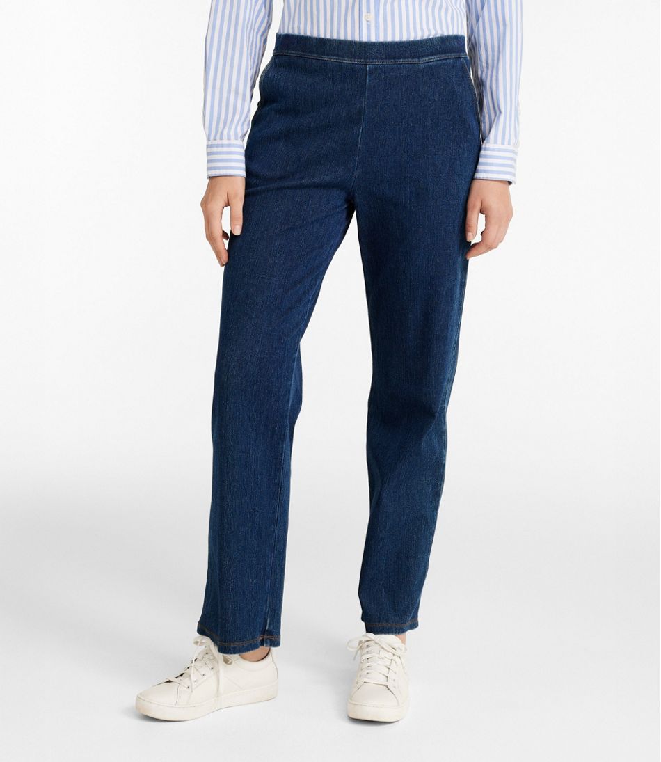 Women's Perfect Fit Pants, Denim Straight-Leg | L.L.Bean for sale