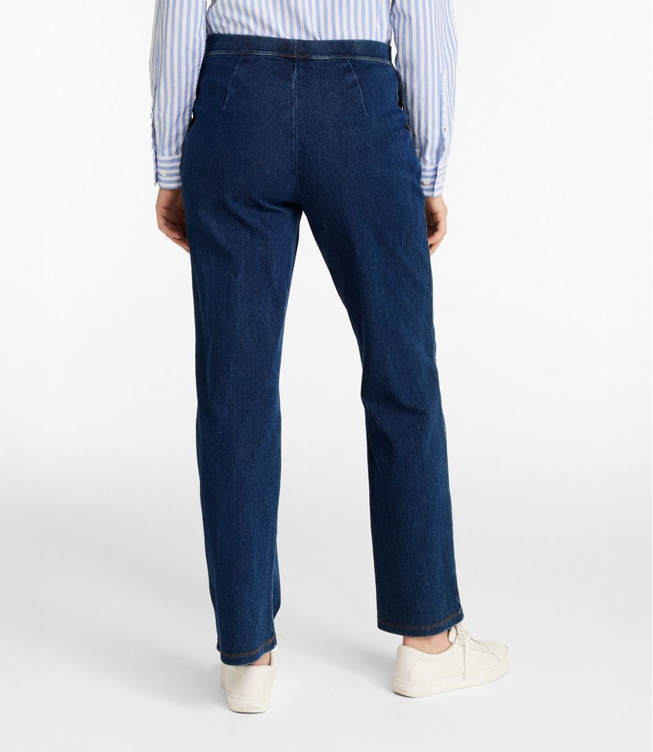 Women's Perfect Fit Pants, Denim Straight-Leg | L.L.Bean for sale