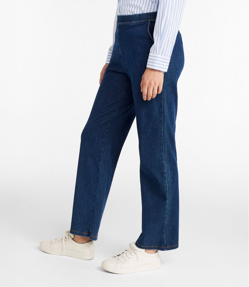 Women's Perfect Fit Pants, Denim Straight-Leg | L.L.Bean for sale