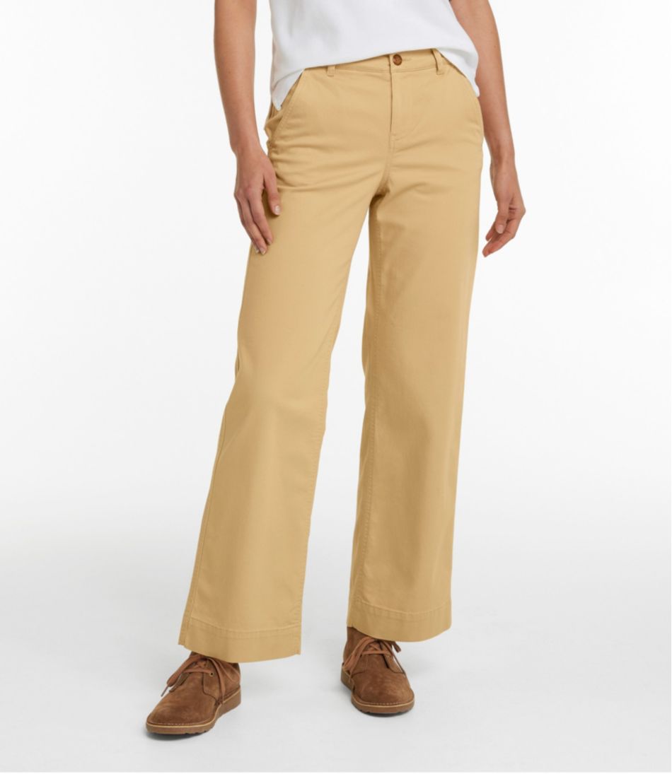 Women's Comfort Stretch Pants, Mid-Rise Wide-Leg Chino | L.L.Bean outlet