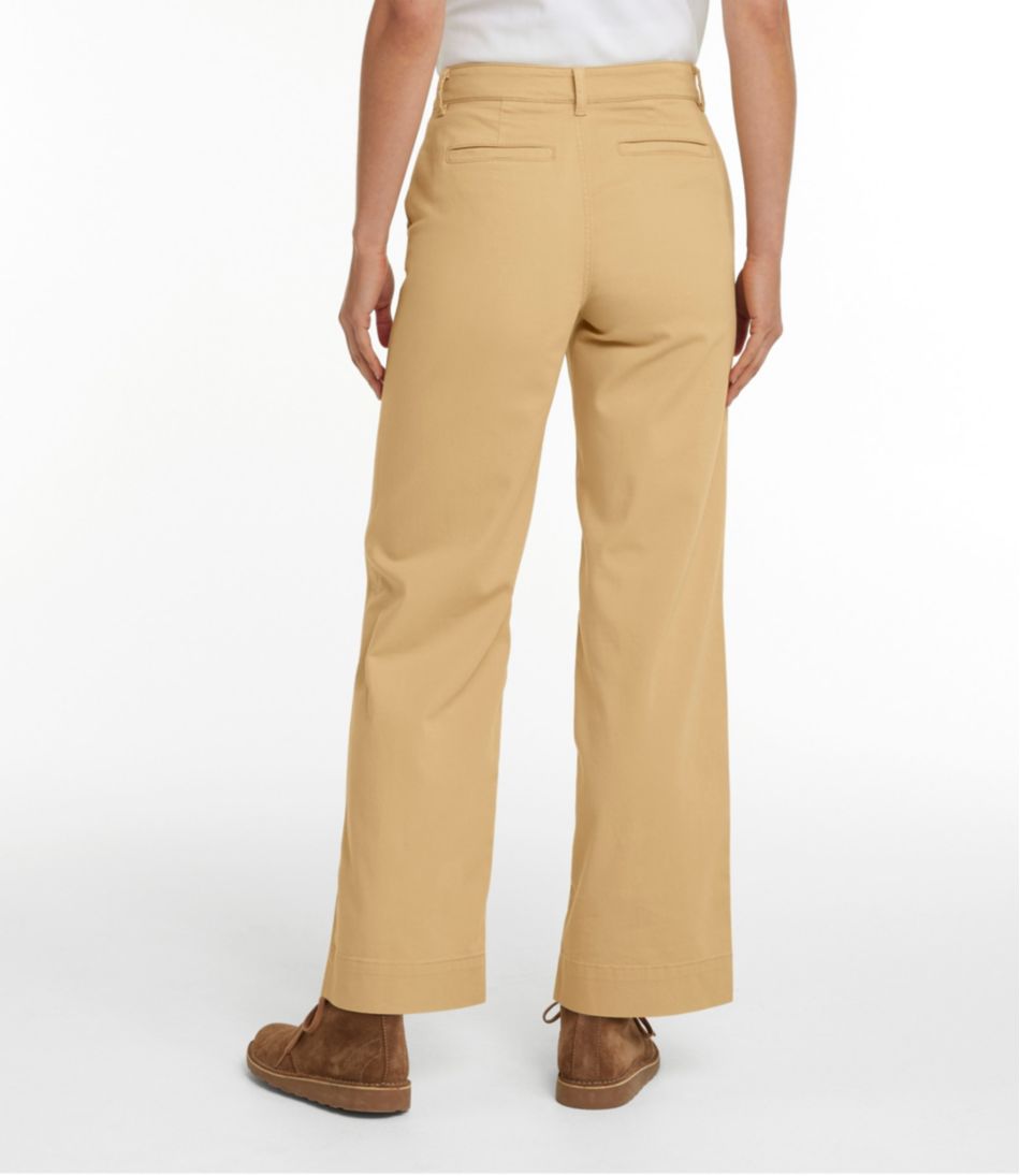 Women's Comfort Stretch Pants, Mid-Rise Wide-Leg Chino | L.L.Bean outlet