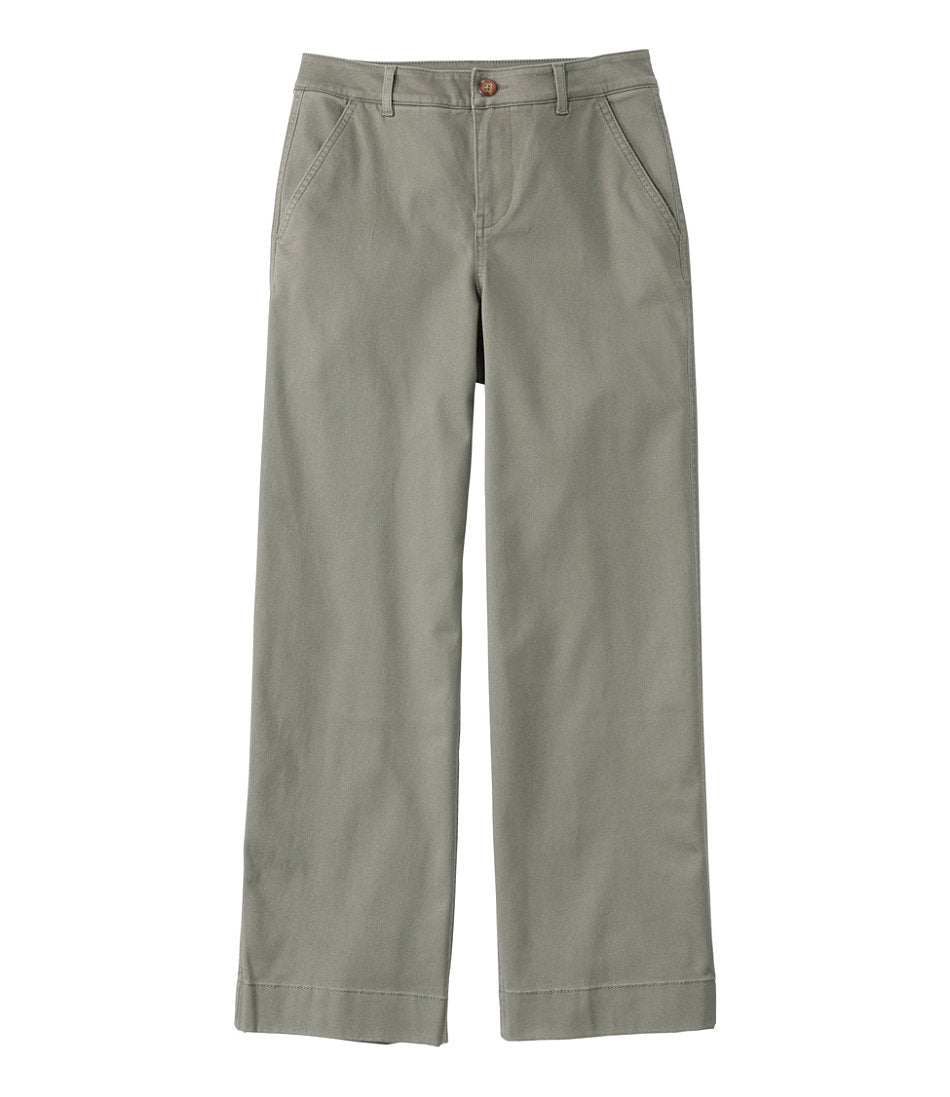Women's Comfort Stretch Pants, Mid-Rise Wide-Leg Chino | L.L.Bean outlet