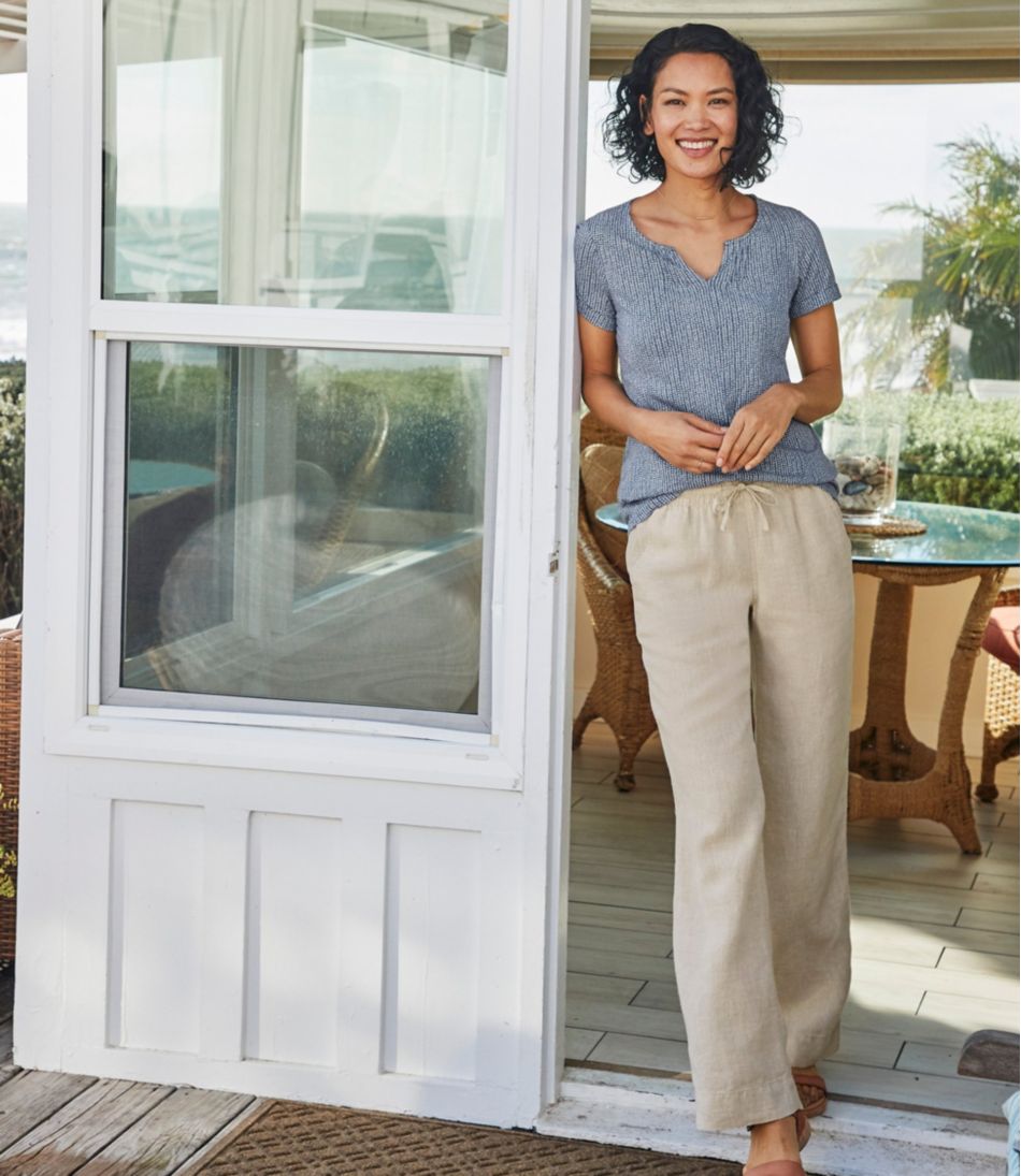 Women's Premium Washable Linen Pull-On Pants | L.L.Bean for sale