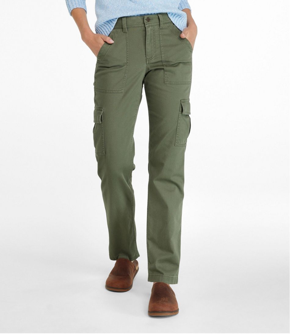 Women's Comfort Stretch Pants, Mid-Rise Straight-Leg Cargo | L.L.Bean online