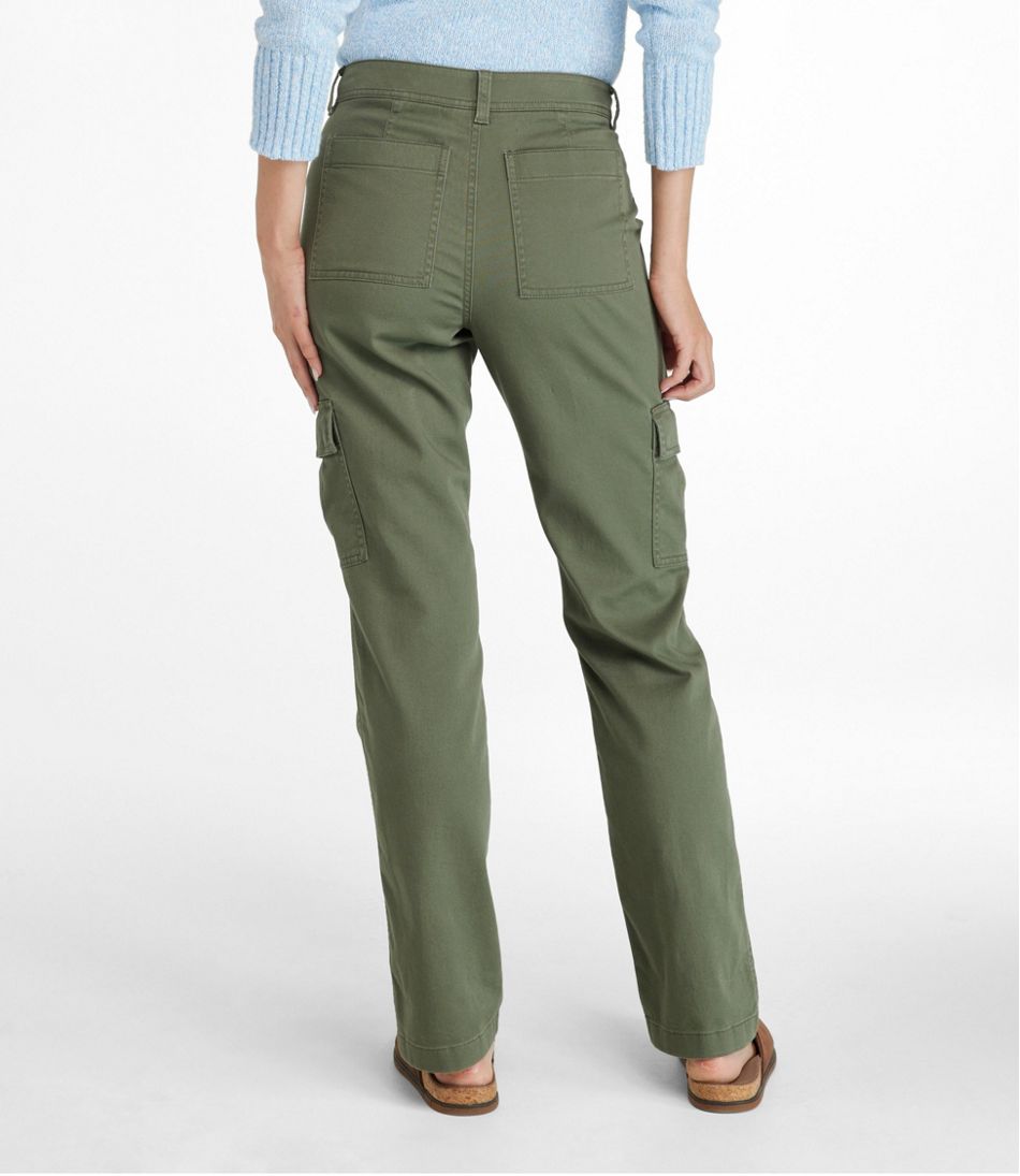 Women's Comfort Stretch Pants, Mid-Rise Straight-Leg Cargo | L.L.Bean online