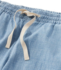 Women's Lakewashed Pull-On Chinos, Mid-Rise Wide-Leg Chambray | L.L.Bean sale