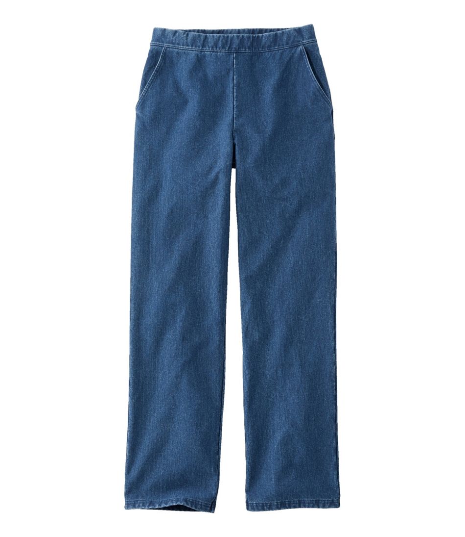 Women's Perfect Fit Pants, Denim Straight-Leg Fleece-Backed | L.L.Bean near me
