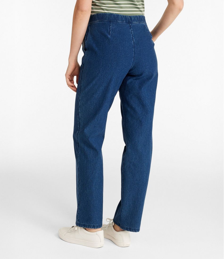 Women's Perfect Fit Pants, Denim Straight-Leg Fleece-Backed | L.L.Bean near me