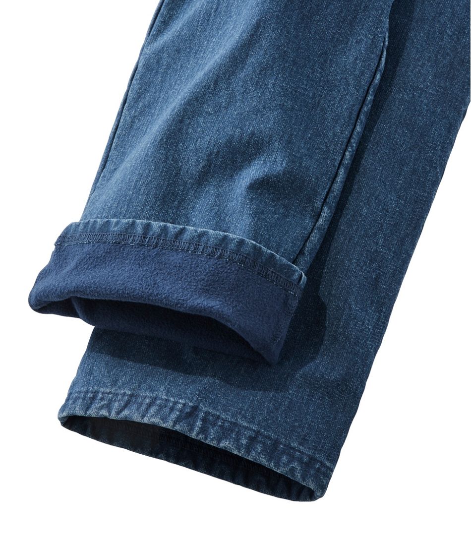 Women's Perfect Fit Pants, Denim Straight-Leg Fleece-Backed | L.L.Bean near me