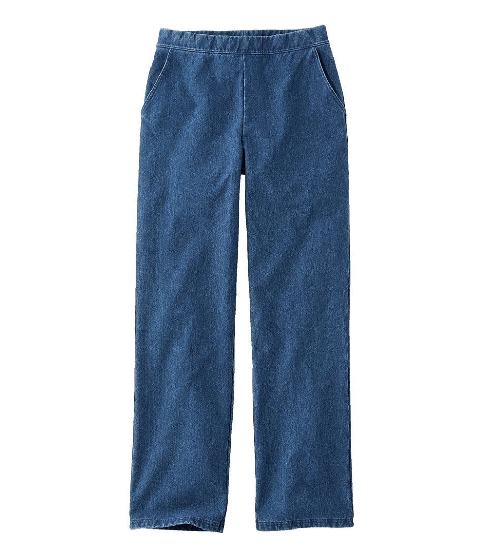 Women's Perfect Fit Pants, Denim Straight-Leg Fleece-Backed | L.L.Bean near me