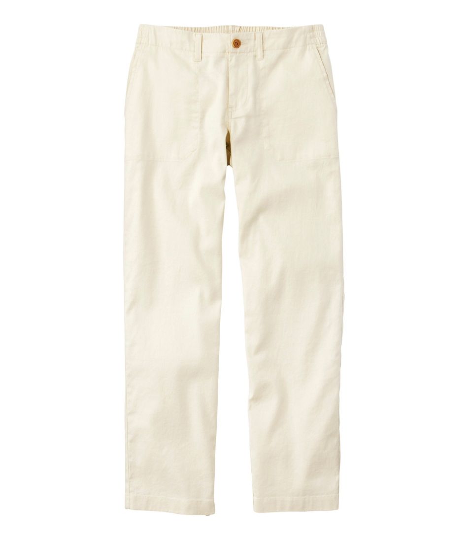 Women's Comfort Stretch Cotton/Linen Pants, High-Rise Ankle | L.L.Bean online