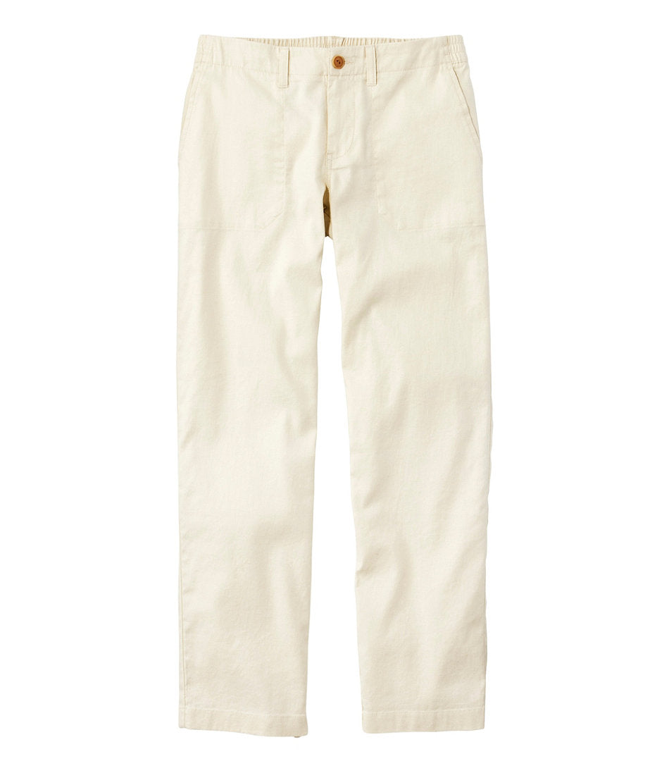 Women's Comfort Stretch Cotton/Linen Pants, High-Rise Ankle | L.L.Bean online
