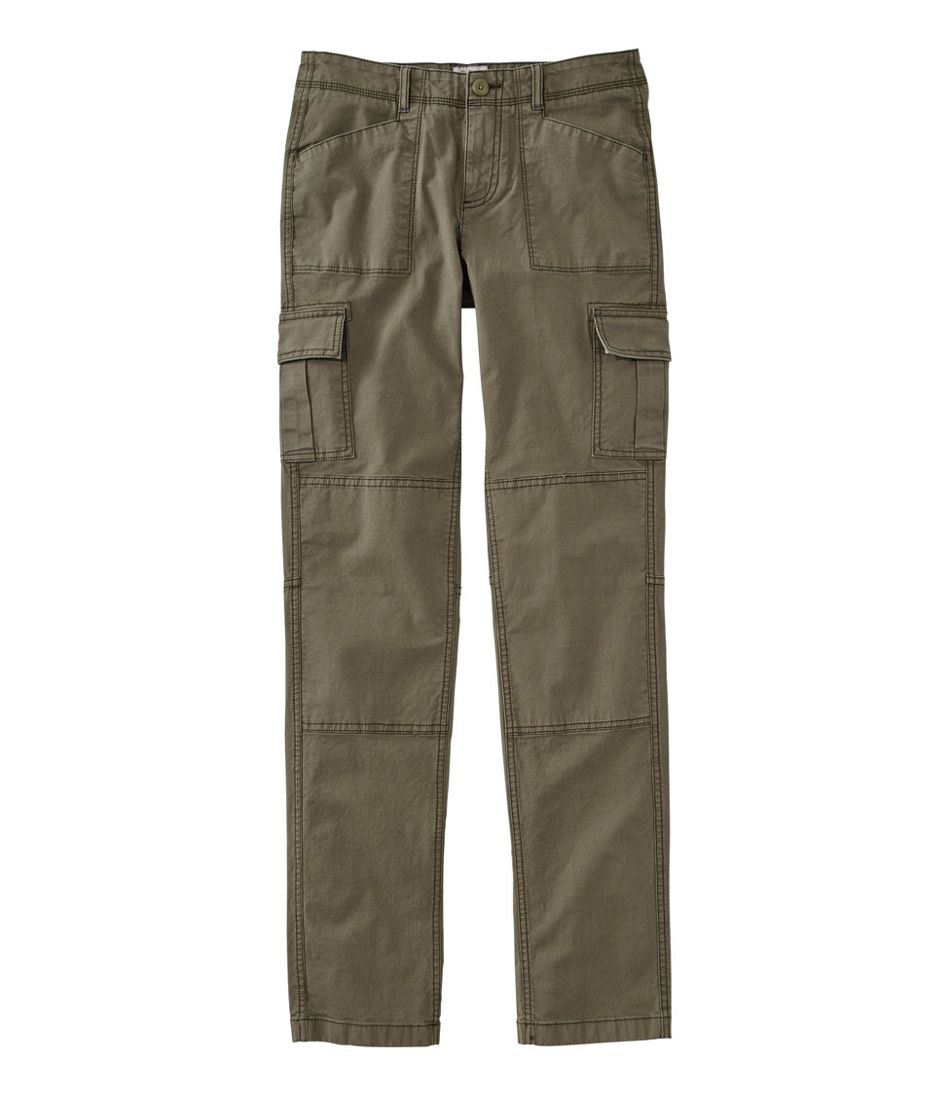 Women's Stretch Canvas Cargo Pants, Mid-Rise Straight-Leg | L.L.Bean online