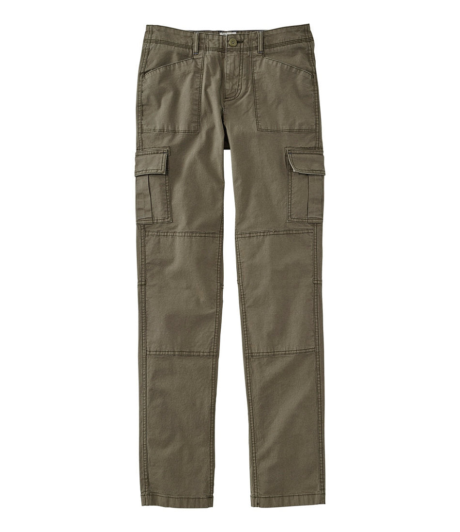 Women's Stretch Canvas Cargo Pants, Mid-Rise Straight-Leg | L.L.Bean online