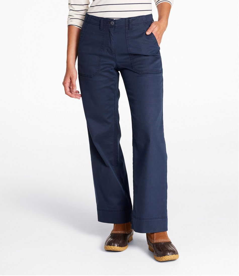 Women's Signature Utility Pants, Mid-Rise Wide-Leg Ankle-Length | L.L.Bean sale