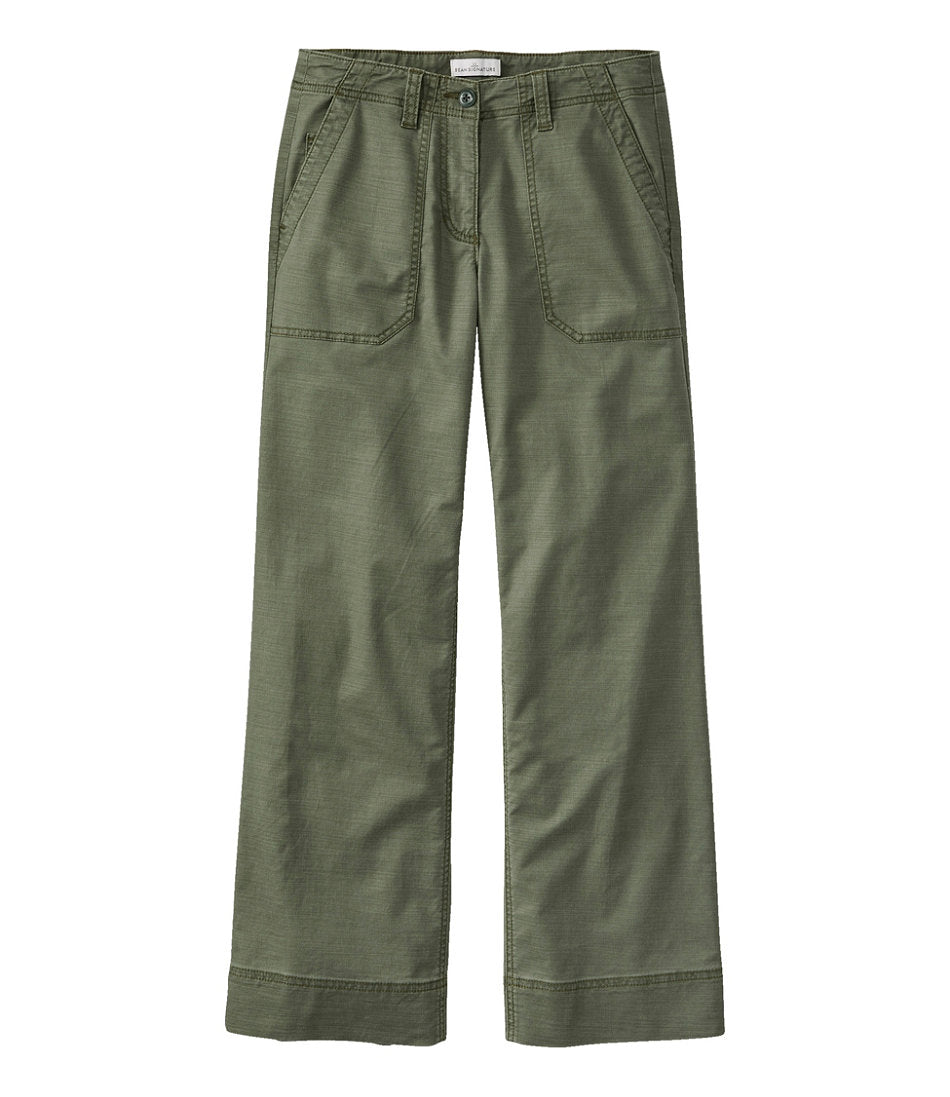 Women's Signature Utility Pants, Mid-Rise Wide-Leg Ankle-Length | L.L.Bean sale
