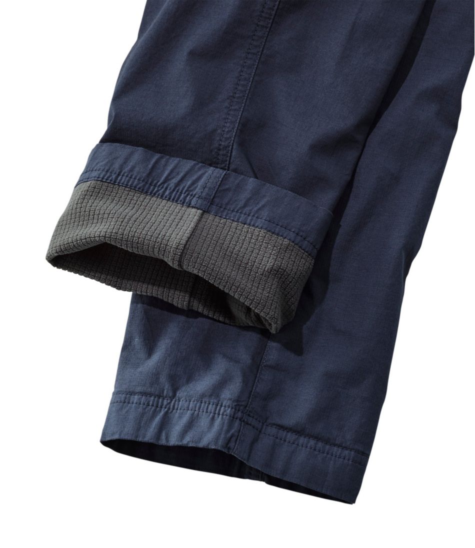 Women's Stretch Ripstop Pull-On Pants, Slim-Leg Fleece-Lined | L.L.Bean online