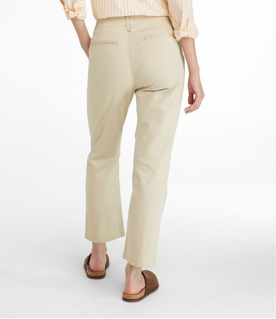 Women's Signature Easy-Cotton Pleated Chinos, Ankle | L.L.Bean discount