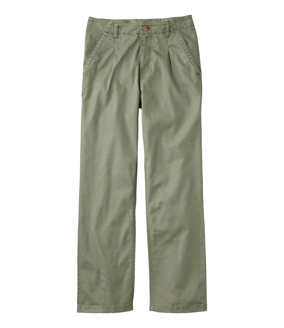 Women's Signature Easy-Cotton Pleated Chinos, Ankle | L.L.Bean discount