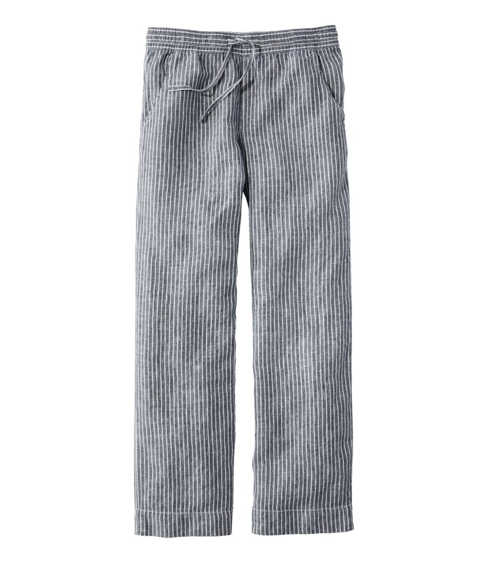 Women's Premium Washable Linen Pull-On Pants, Stripe | L.L.Bean for sale