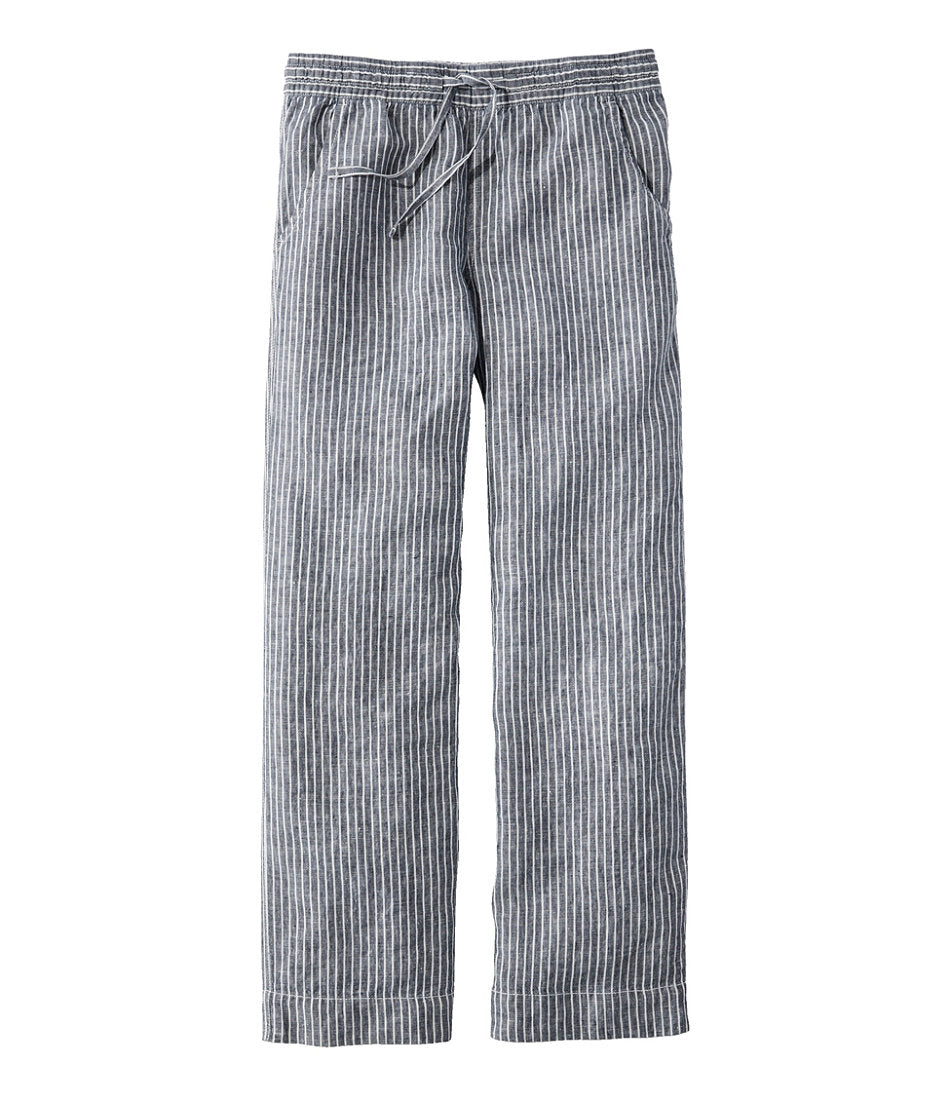 Women's Premium Washable Linen Pull-On Pants, Stripe | L.L.Bean for sale