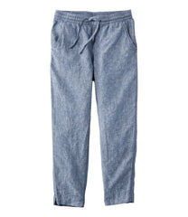 Women's Premium Linen Pull-On Ankle Pants, Mid-Rise Tapered-Leg | L.L.Bean sale