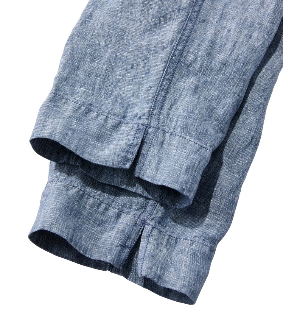 Women's Premium Linen Pull-On Ankle Pants, Mid-Rise Tapered-Leg | L.L.Bean sale