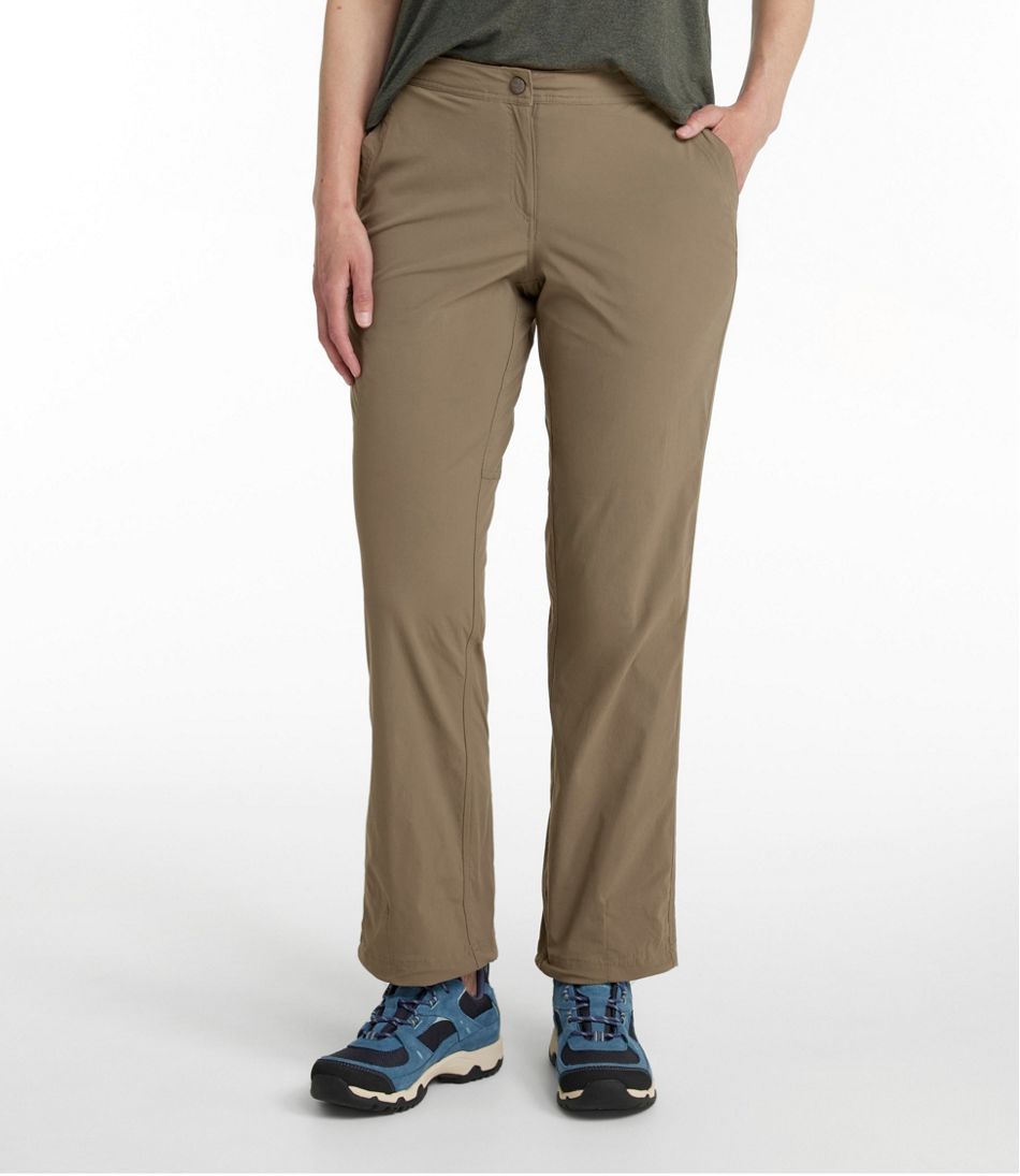 Women's Water-Repellent Comfort Trail Pants, Mid-Rise Straight-Leg | L.L.Bean on sale