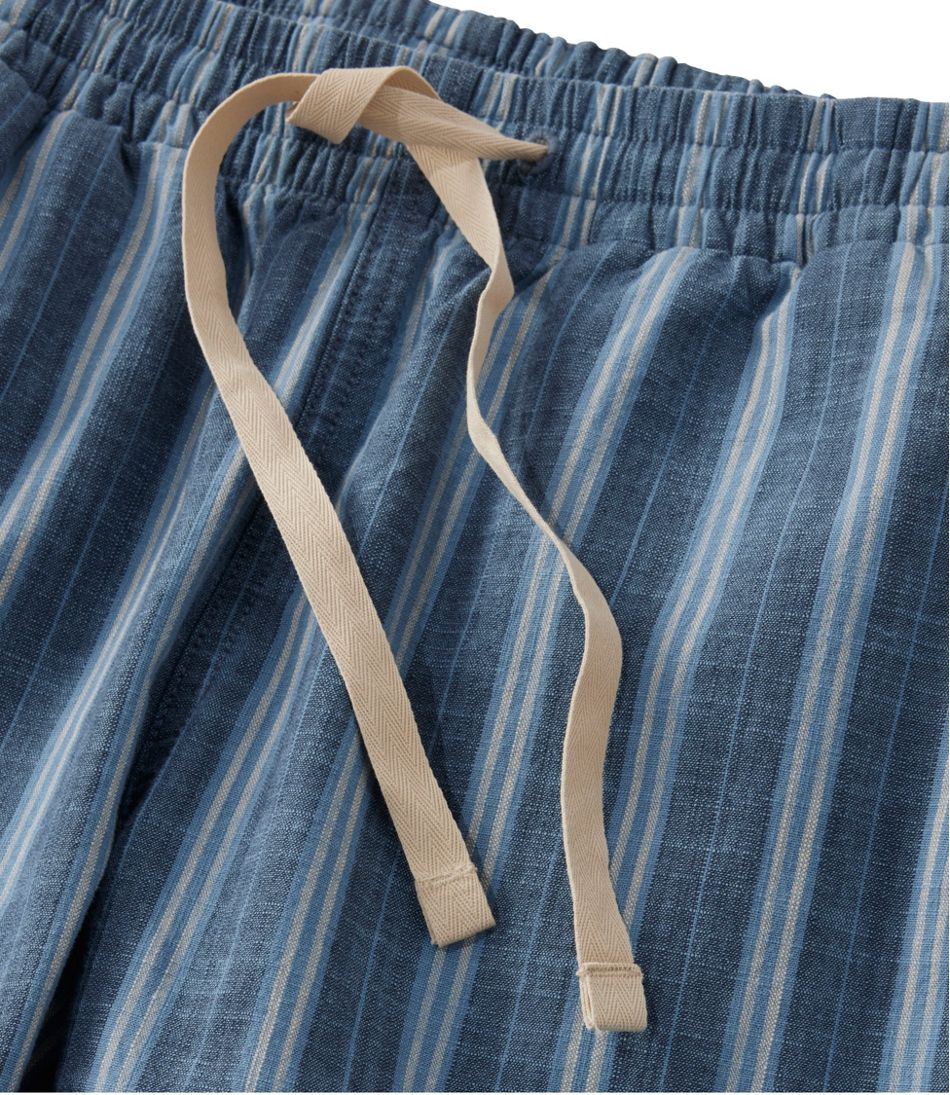 Women's Lakewashed Pull-On Chinos, Mid-Rise Tapered-Leg Chambray Ankle Pants | L.L.Bean online