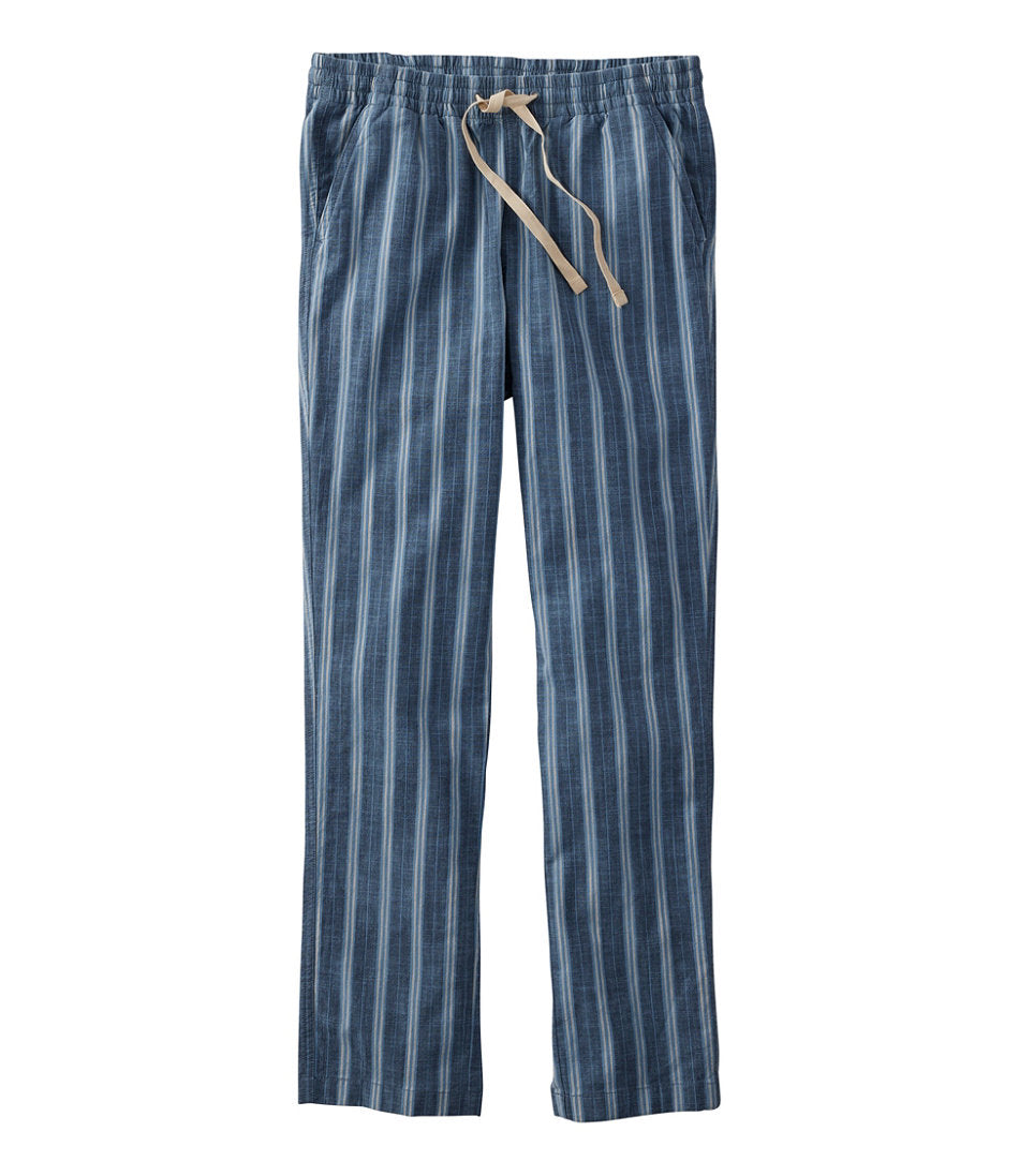 Women's Lakewashed Pull-On Chinos, Mid-Rise Tapered-Leg Chambray Ankle Pants | L.L.Bean online