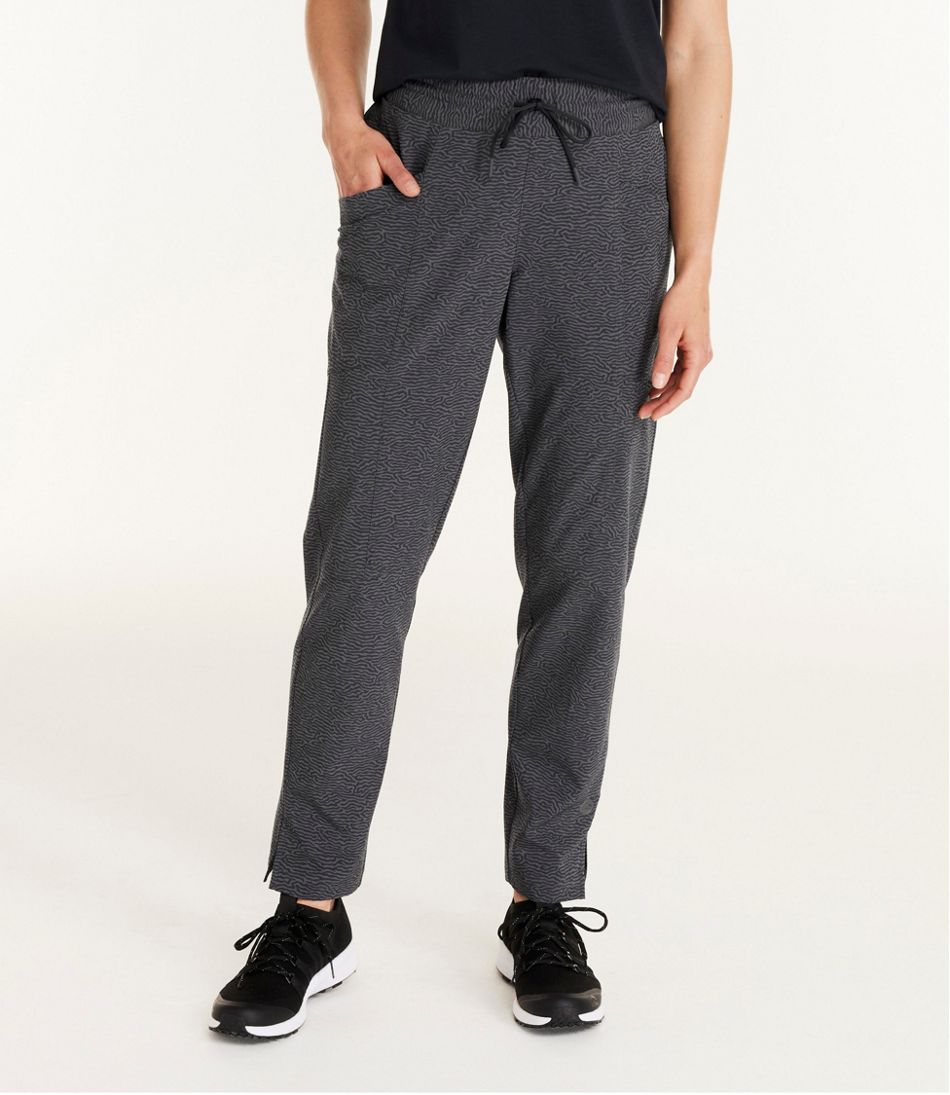 Women's VentureStretch Woven Ankle Pants, Mid-Rise Print | L.L.Bean online