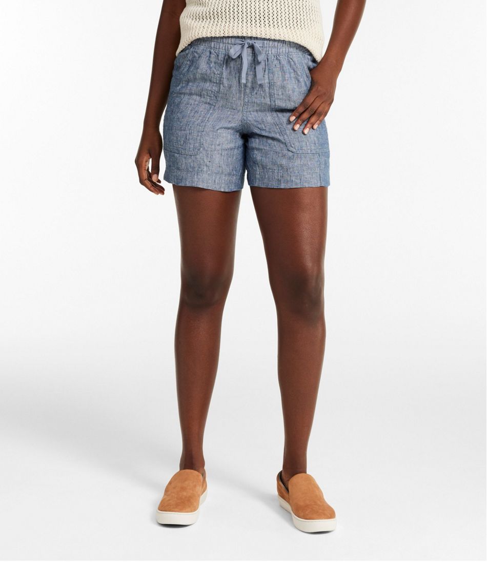 Women's Premium Washable Linen Shorts, Mid-Rise 6" | L.L.Bean online