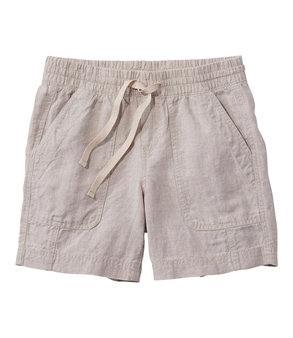 Women's Premium Washable Linen Shorts, Mid-Rise 6" | L.L.Bean online