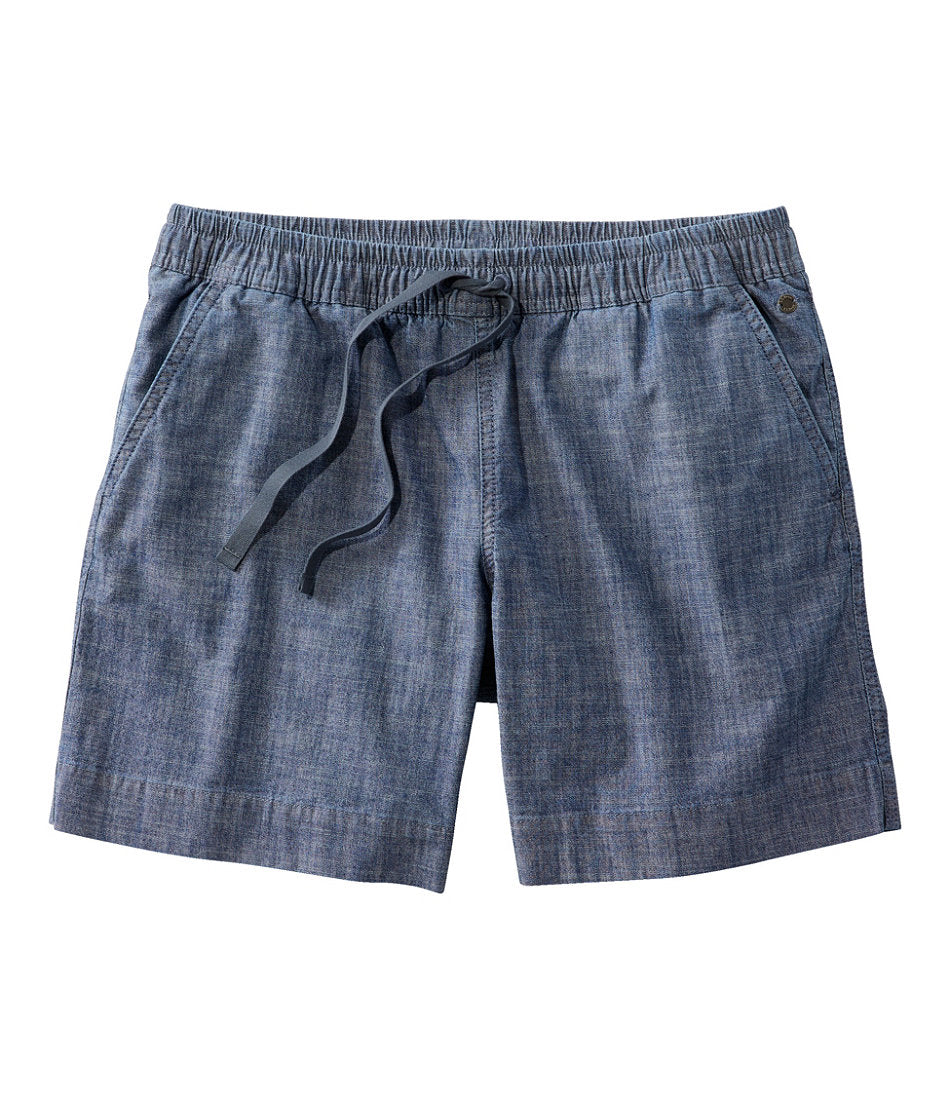 Women's Lakewashed Dock Shorts, Mid-Rise Chambray | L.L.Bean discount