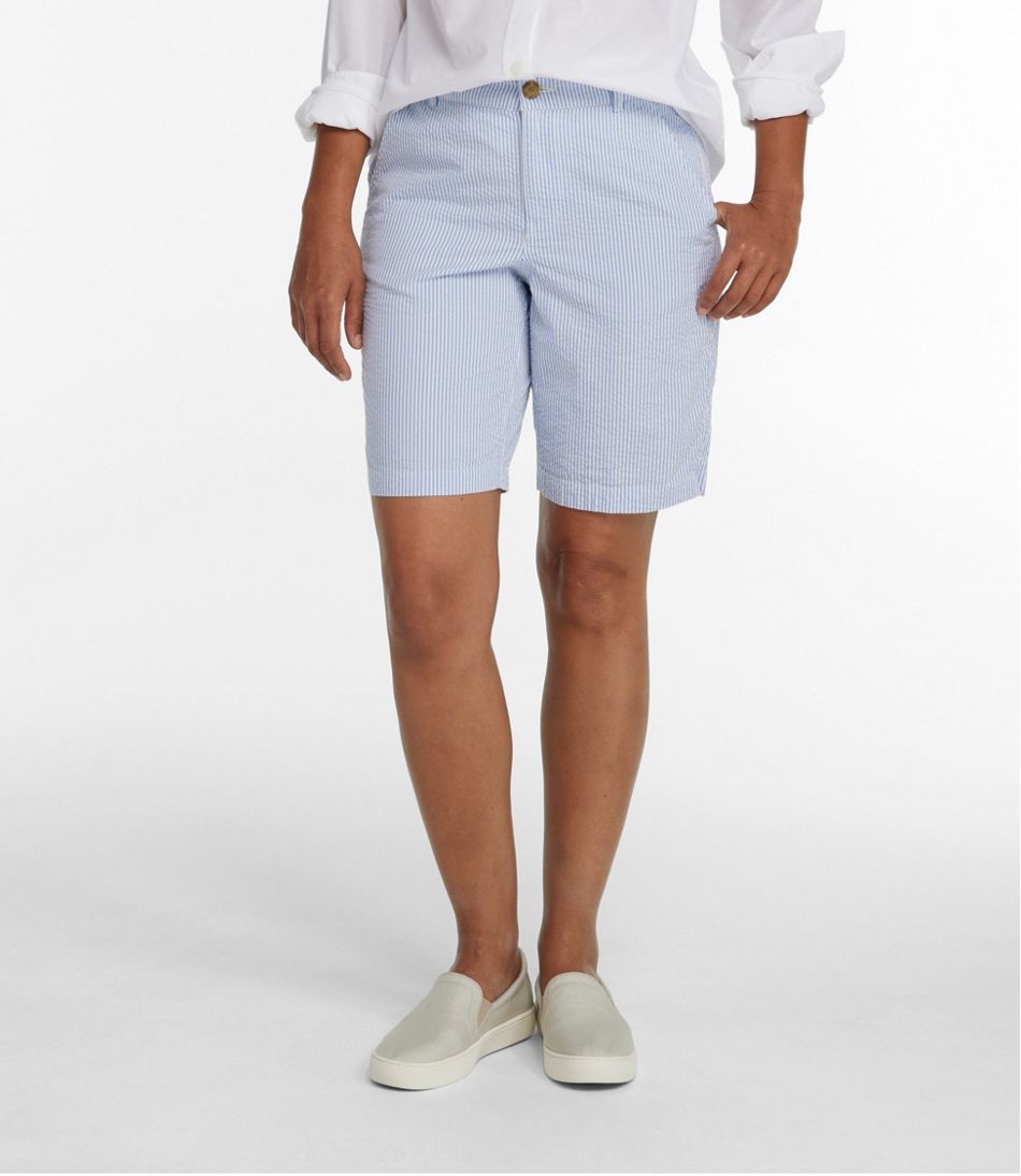 Women's Comfort Stretch Shorts, Seersucker Bermudas 9" | L.L.Bean online