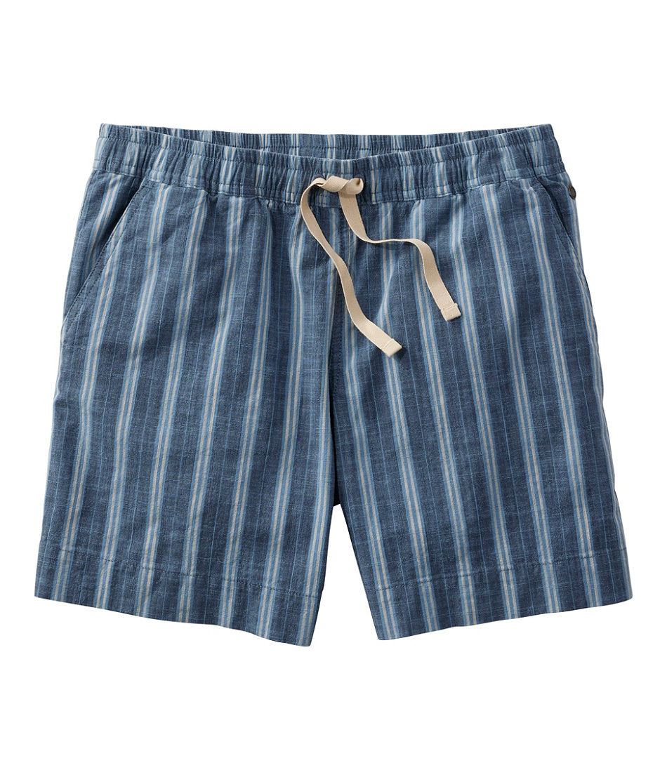 Women's Lakewashed Dock Shorts, Mid-Rise Stripe | L.L.Bean online