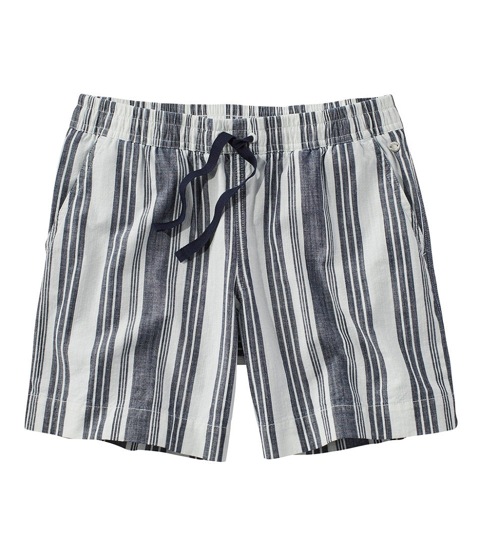 Women's Lakewashed Dock Shorts, Mid-Rise Stripe | L.L.Bean online