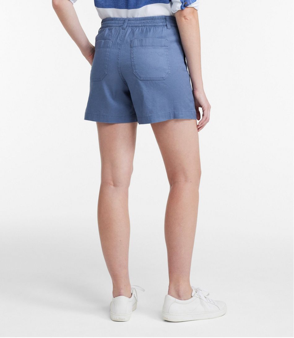 Women's Comfort Stretch Cotton/Linen Shorts, High-Rise 7" | L.L.Bean sale