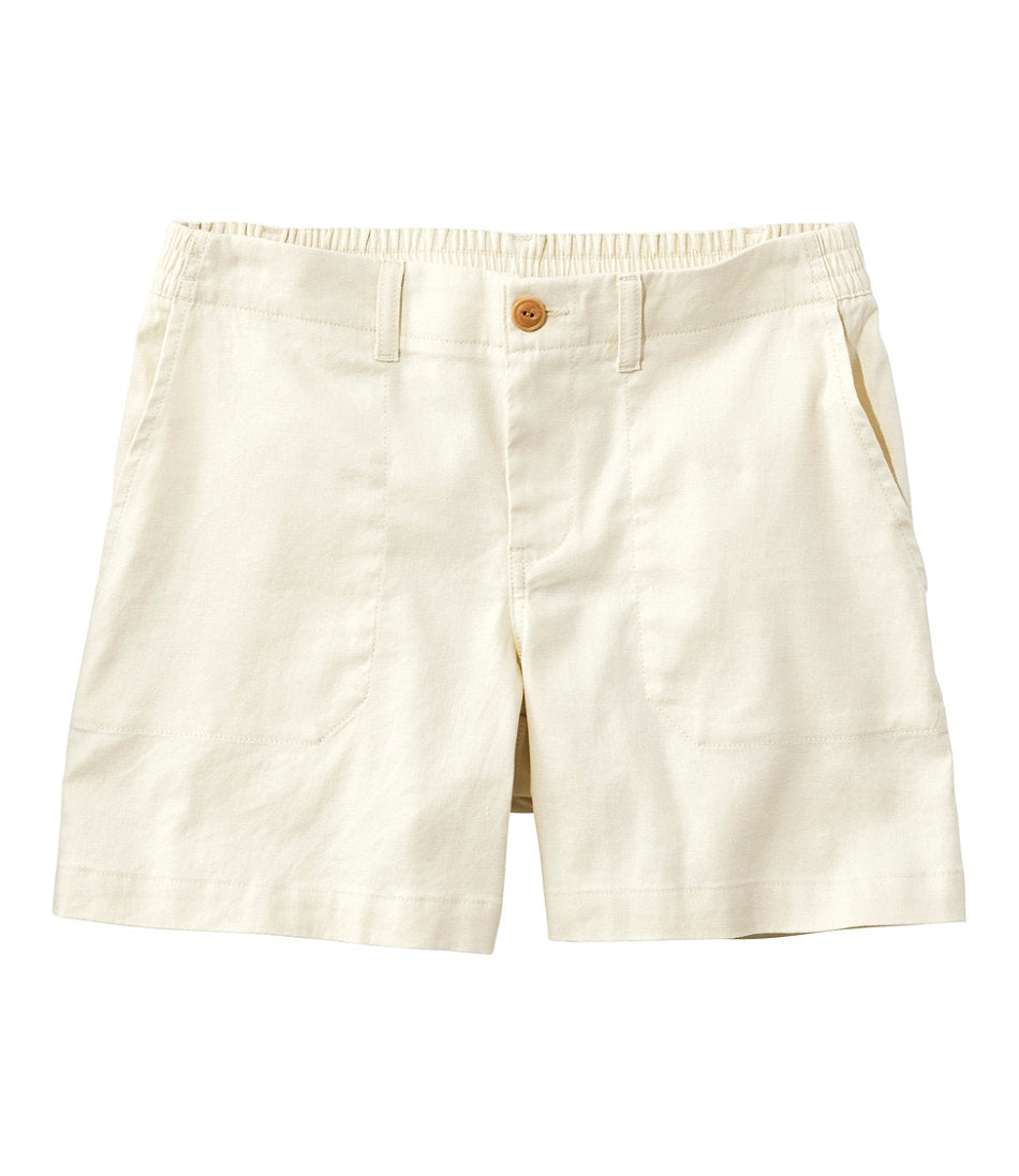 Women's Comfort Stretch Cotton/Linen Shorts, High-Rise 7" | L.L.Bean sale