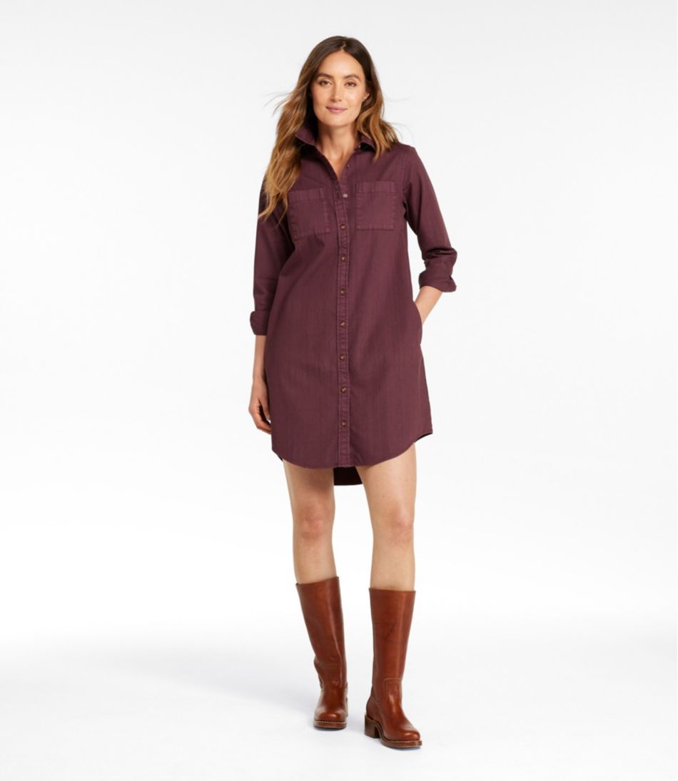 Women's L.L. Bean Heritage Washed Denim Shirt Dress, Garment-Dye | L.L.Bean on sale