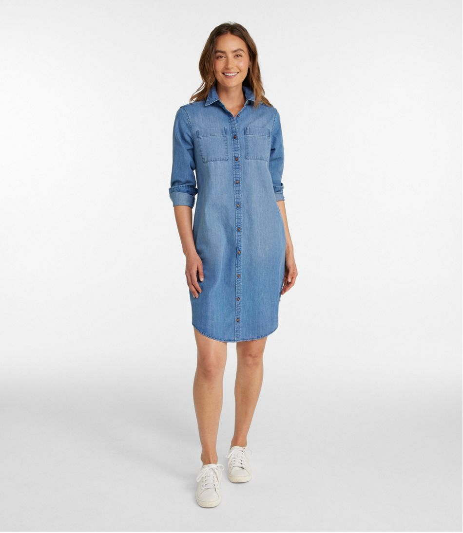 Women's L.L. Bean Heritage Washed Denim Shirt Dress | L.L.Bean near me