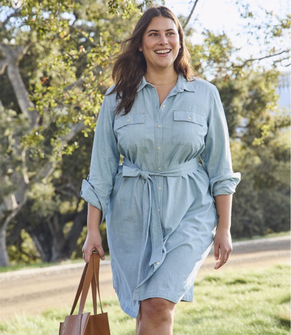 Women's Signature Camp Shirt Dress, Button-Front | L.L.Bean discount