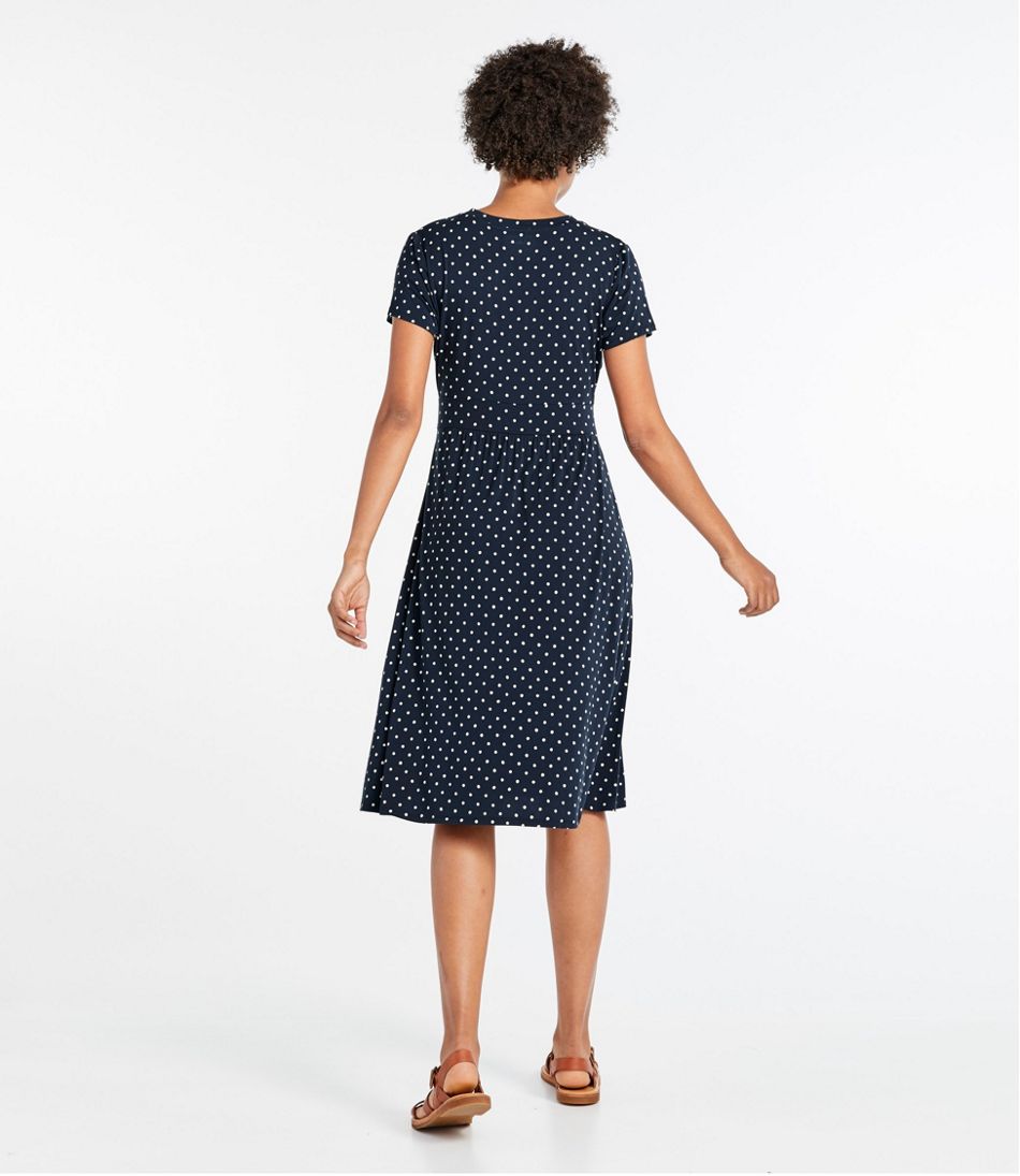 Women's Summer Knit Dress, Short-Sleeve Print | L.L.Bean sale