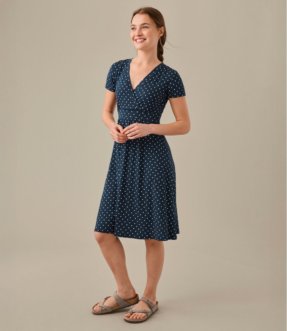 Women's Summer Knit Dress, Short-Sleeve Print | L.L.Bean sale
