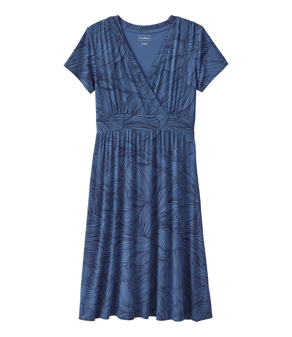 Women's Summer Knit Dress, Short-Sleeve Print | L.L.Bean sale