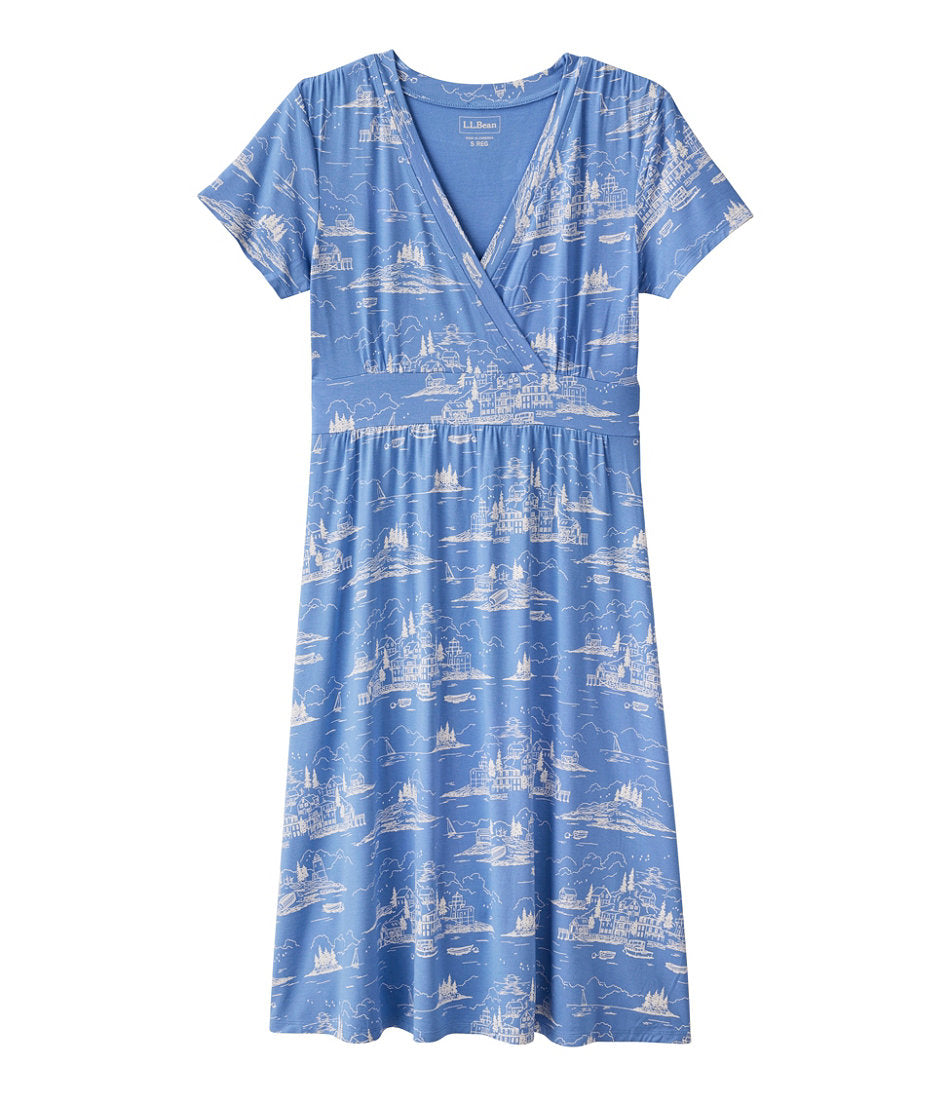 Women's Summer Knit Dress, Short-Sleeve Print | L.L.Bean sale