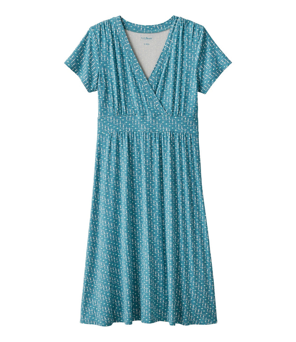 Women's Summer Knit Dress, Short-Sleeve Print | L.L.Bean sale